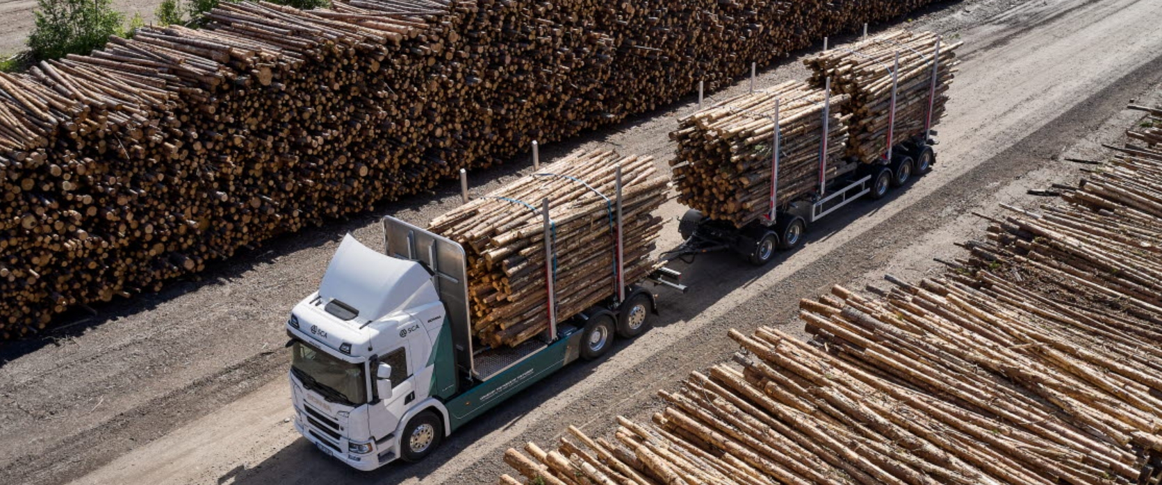 very first electric logging Scania truck in the world